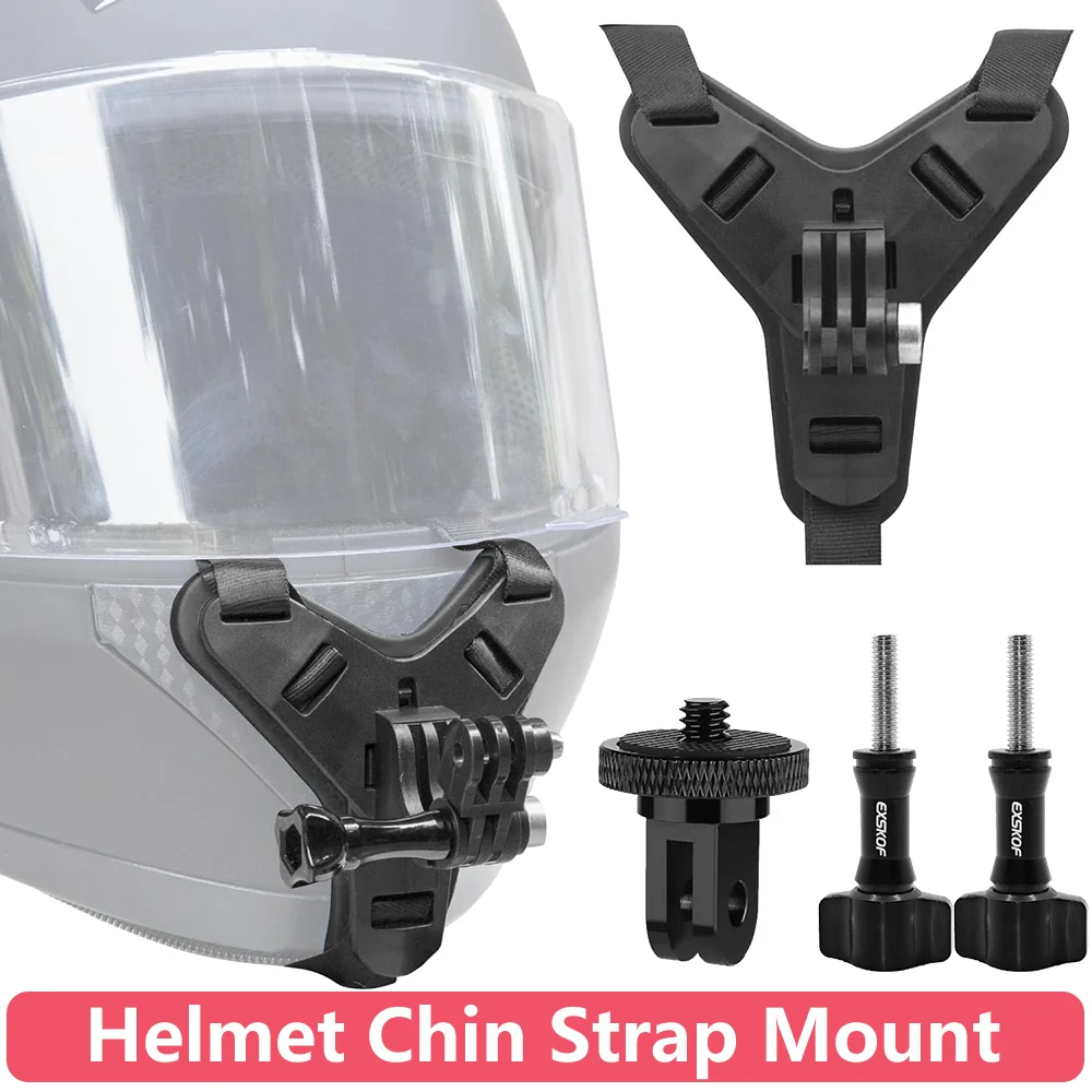 Motorrad Helm Kinnriemen Halterung für GoPro Hero 13 12 11 10 9 8 Insta360 AKASO SJCAM DJI Osmo Action Kamera Zubehör Image