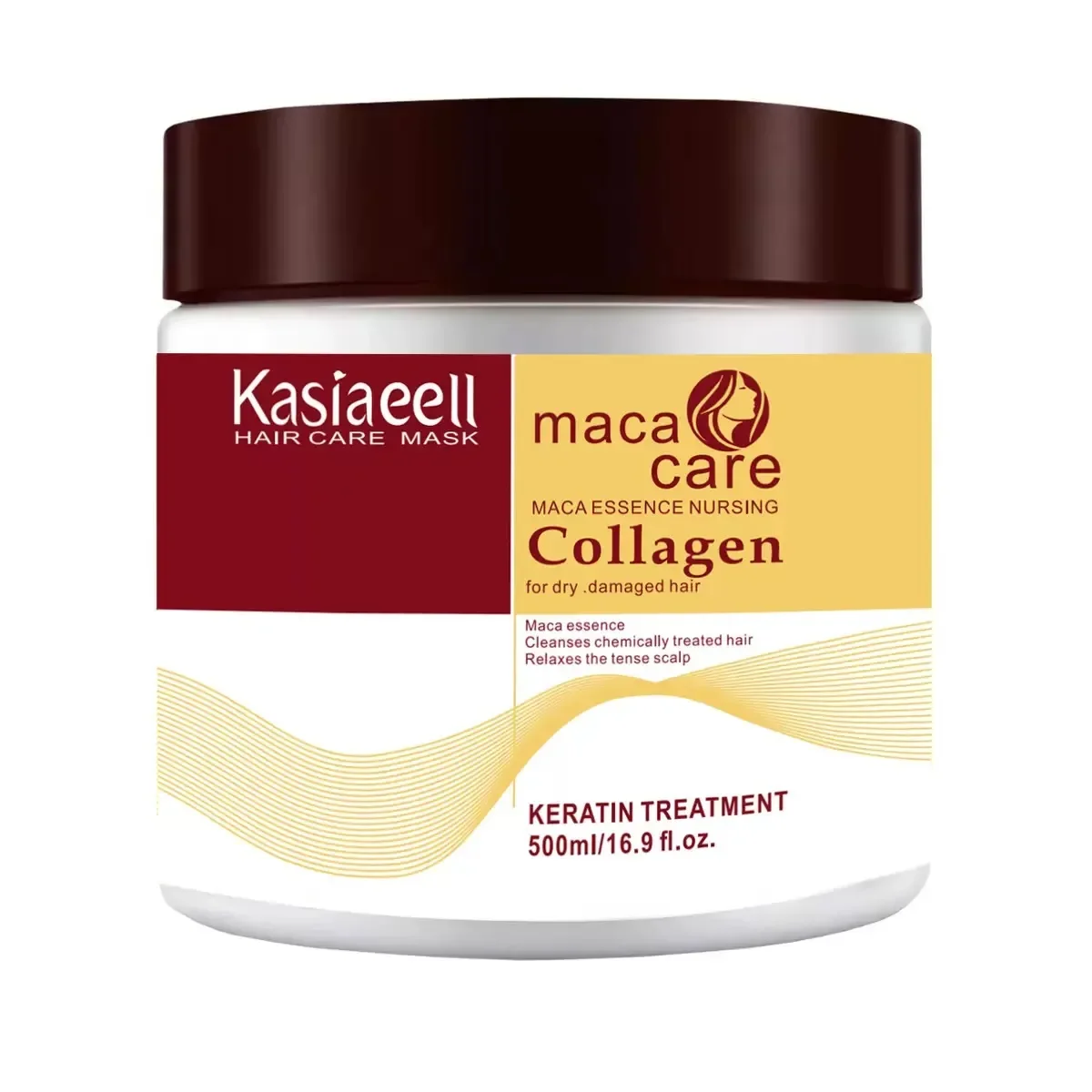 Kollagen-Haarbehandlung, Tiefenreparatur, pflegende Arganöl-Haarmaske, Essenz für trockenes, geschädigtes Haar, 200 ml/500 ml