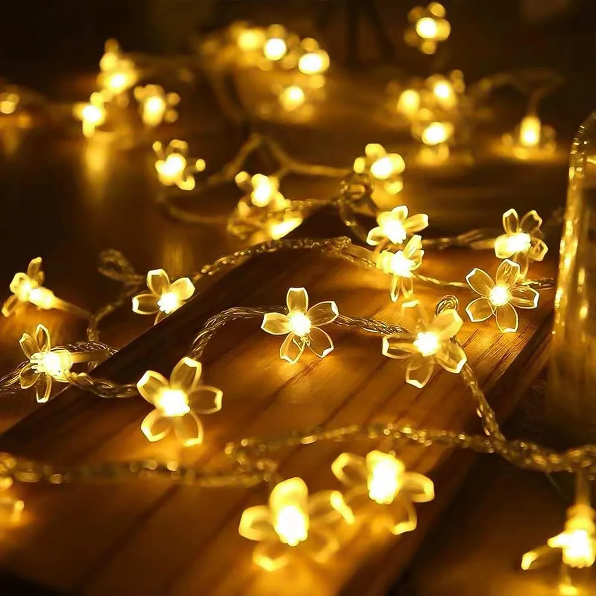 1PC Blume Lichterkette Batterie Betrieben Lichterketten Wasserdicht 10/20/30/40 LED Kirschblüte Lichter Für Patry hochzeit Decor
