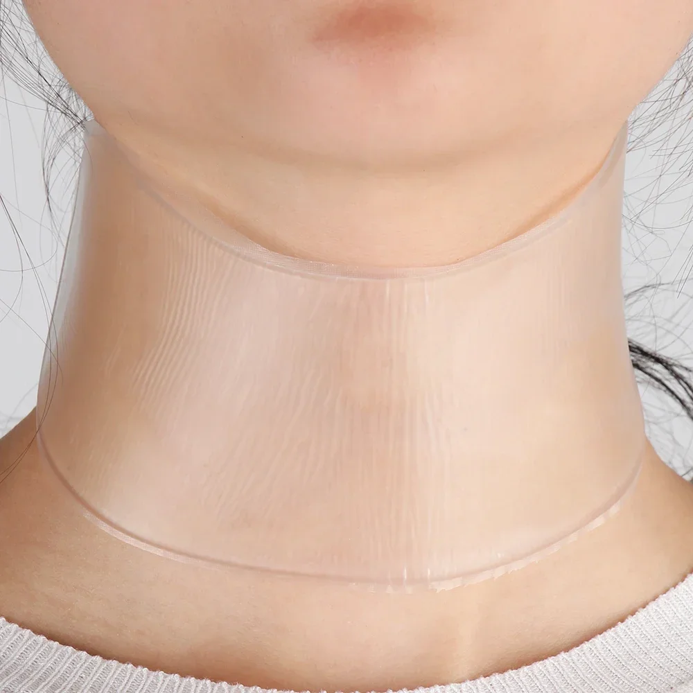 Wiederverwendbare Silikon Pflege Hals Pad Neck Band Falten Pads für Hals Falten Behandlung Prävention Anti Falten Entferner Schönheit Werkzeuge Image