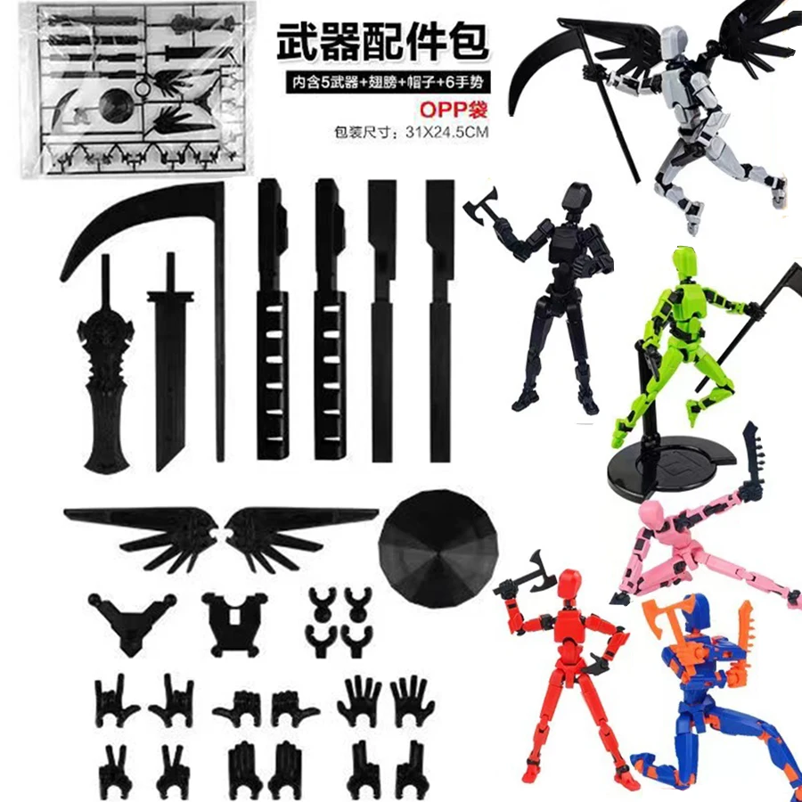 3D-gedruckte, mehrfach gegliederte, bewegliche Shapeshift-Roboter-Actionfigur mit vollständiger Artikulation für Stop Motion Animation 5-Actionfigur Image
