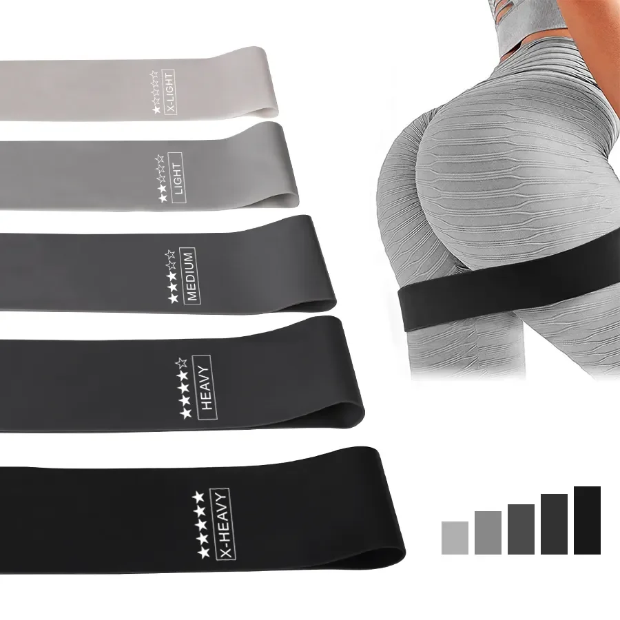 5-verschiedene Ebenen Widerstandsbänder Übung Fitness Gummi Fitness Mini Bands Pilates Sport Extender Workout Crossfit Ausrüstung