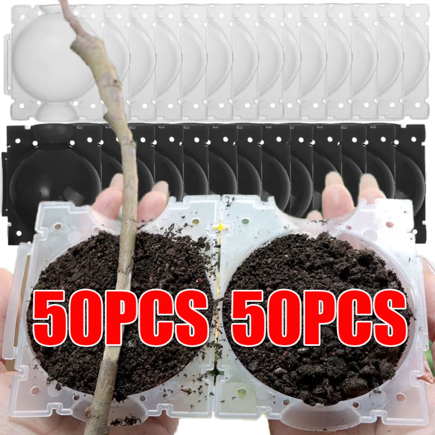 5-50 stücke Anlage Verwurzelung Zucht Ball Kit Druck Pfropfen Wachsenden Ball Garten Anlage Verwurzelung Wachsenden Box Hause Garten zubehör Image
