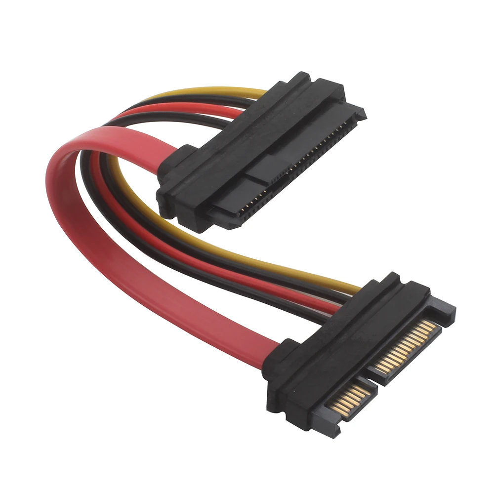 SAS zu SATA SFF-8482 SAS 29-poliges zu SATA 22-poliges Festplatten-Verlängerungskabel mit 15-poligem SATA-Stromanschluss Image