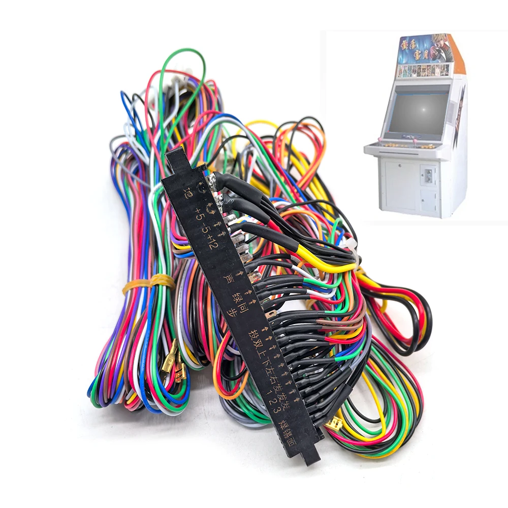 28-Pin Jamma Kabelbaum-Steckverbinder für Video-Arcade-Gehäuse, Pandora Spielbrett, SANWA Joystick, Tasten, Münzeinwurf, CRT-Schnittstelle Image