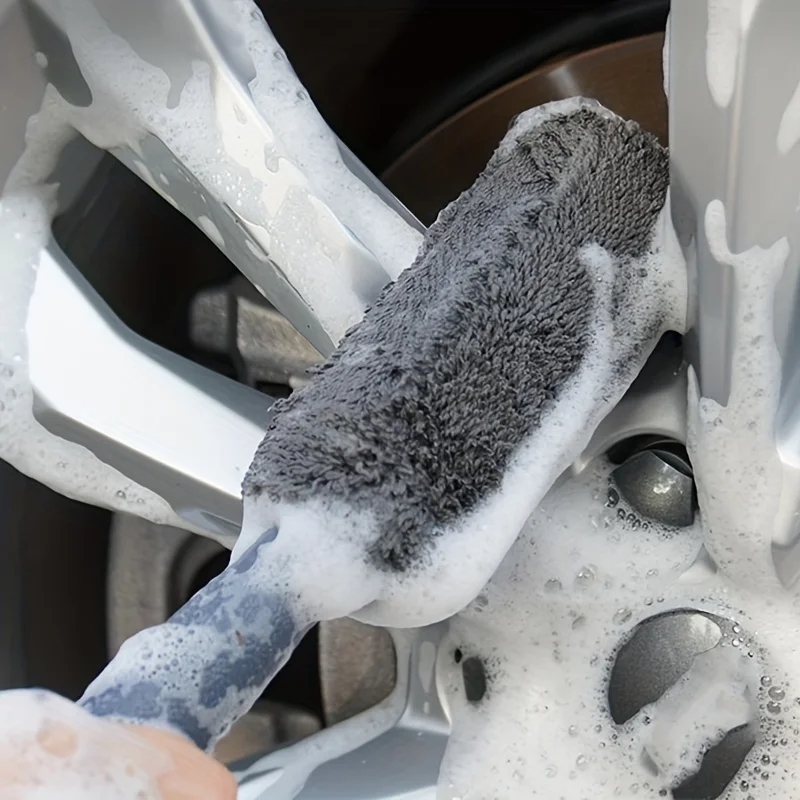 1 stück Auto Waschen Pinsel Mikrofaser Reifen Wäscher Rad Pinsel Stamm Staub Entferner Detaillierung Sauber Werkzeug Auto Reinigung Werkzeuge