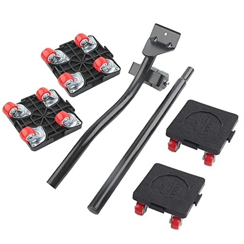 6 Teile/satz Möbel Mover Set Möbel Mover Werkzeug Transport Heber Schwere Gegenstände Moving Rad Roller Bar Hand Werkzeuge