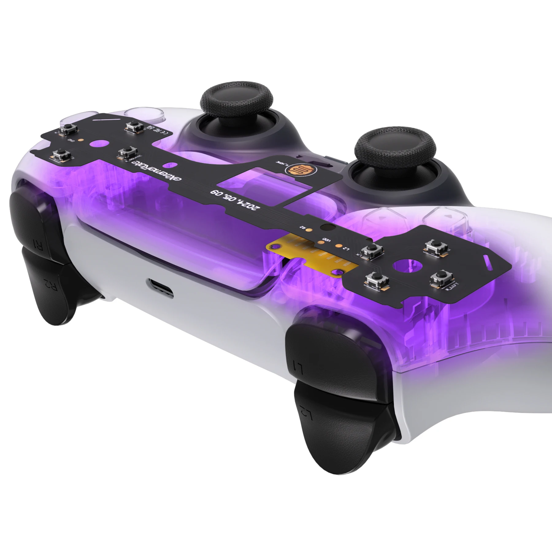 eXtremeRate Face Clicky Kit für PS5-Controller BDM-030/040/050/060, taktile Dpad-Action-Tasten aus hartem Silikon, Maus-Klick-Kit Image