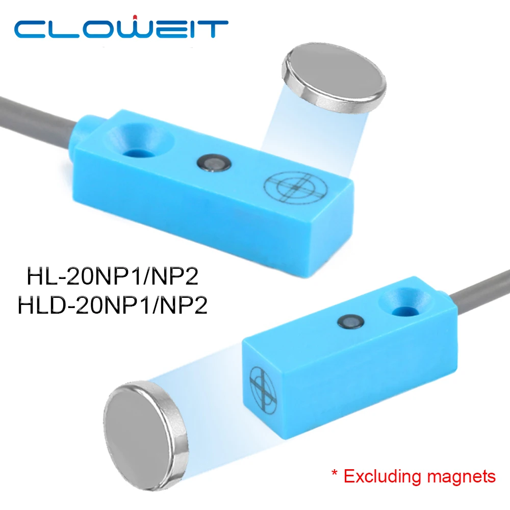 Cloweit 15mm 20mm Micro Hall Effekt Sensor IP68 Näherung Magnetische Schalter NPN PNP 3-draht NO/NC DC 12V 24V Fernbedienung Unpolar Image