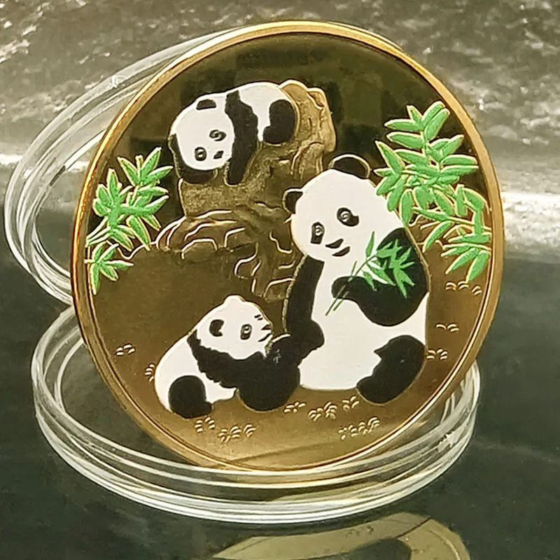 Chinesischer Nationalschatz Panda Gedenkmünze Souvenir Image