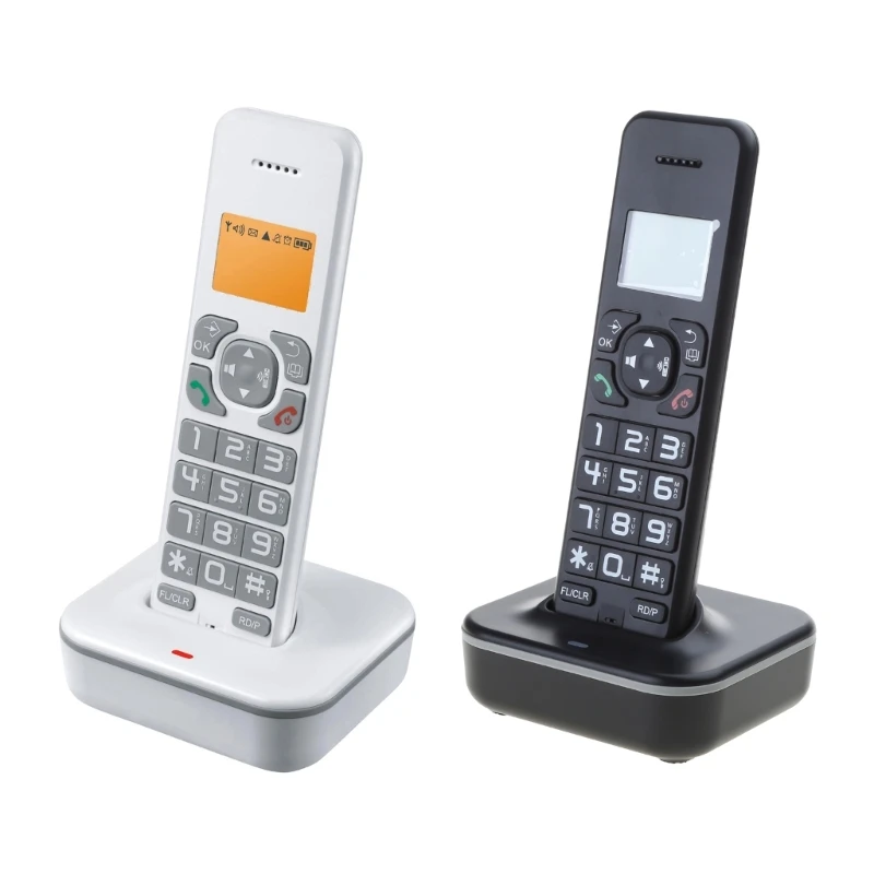 Schnurloses Telefon mit mehreren Sprachen, Anruferanzeige, Freisprecheinrichtung, hintergrundbeleuchtetes Telefon, Freisprecheinrichtung für den Desktop im Home Office D1102B