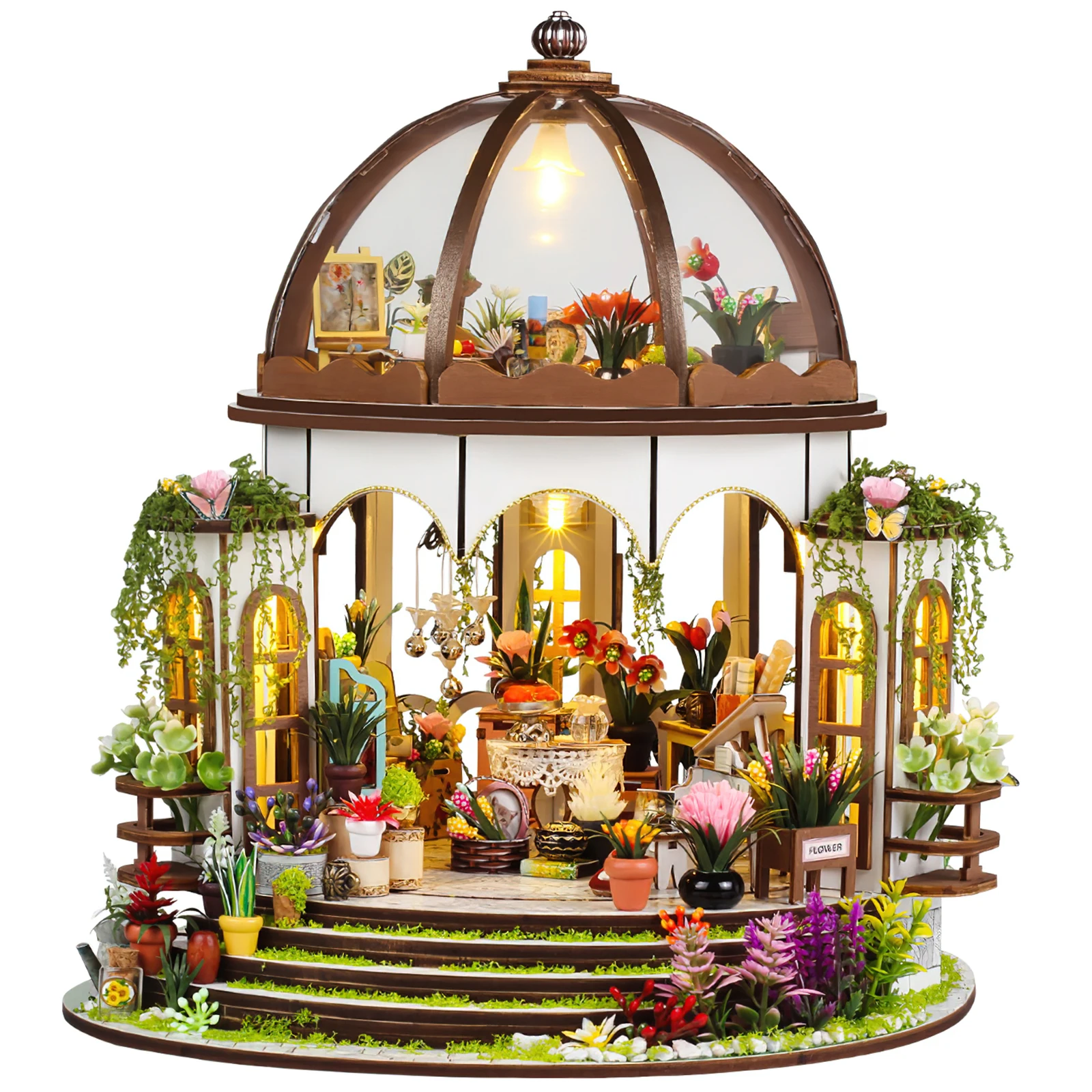 DIY Miniatur Puppenhaus Kit antike Skala 3D Puzzle Montage Gebäude Spielzeug w LED Licht und Möbel hand gefertigte Möbel Puppen häuser