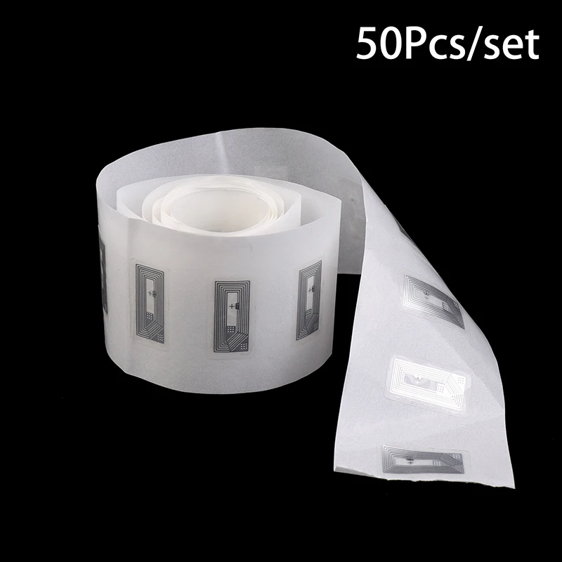 50 Stück/Beutel NFC-Chip Ntag213 Aufkleber Nass-Inlay 11x21MM 13,56MHz Etikett Tag 213 Fälschungssicheres Etikett Elektronisches Etikett-F(x) Image