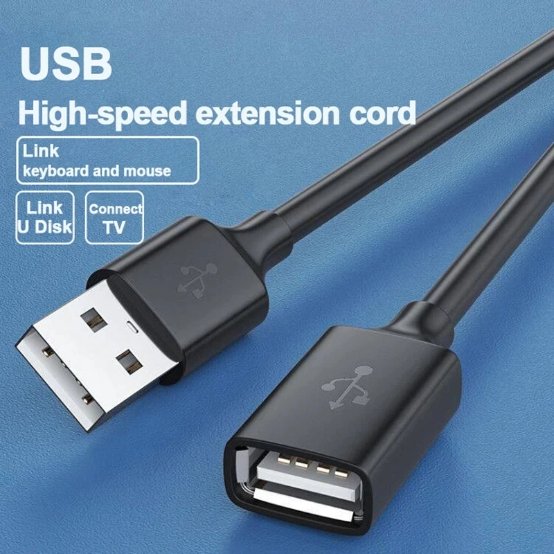 USB-Verlängerung kabel USB 2.0-Verlängerungskabel Stecker-Buchse-Datenkabel, geeignet für PC-TV-USB-Festplatten kabel Image