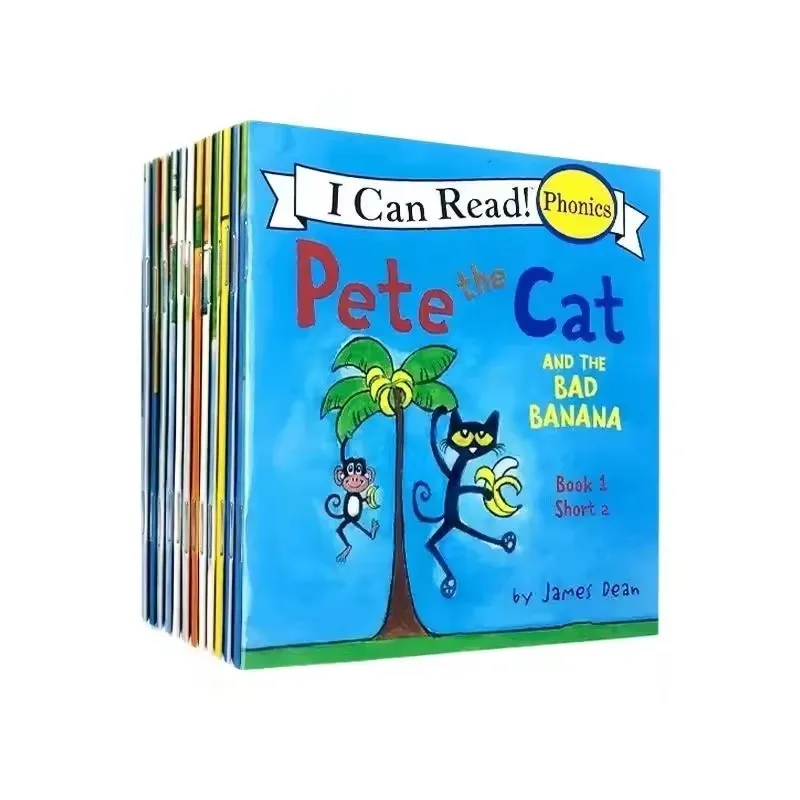 Pete the Cat 12-Bücher-Set „I Can Read English Picture Story“ für Kinder, frühe Bildung, Lesematerial im Taschenformat Image
