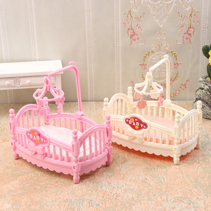 Mini Krippe Baby Bett Modell Puppenhaus Schlafzimmer Möbel 1/12 Puppenhaus Simulation Puppenhaus Zubehör
