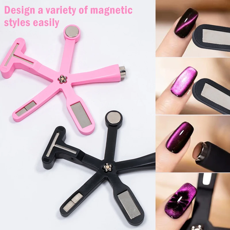 6-IN-1 Starker Magnetstab für Katzenauge, Gelpoliermittel, Nagelmagnet-Werkzeug, Magnetstift, Nägel, Kunstdesign, Glitzer-Effekt, Maniküre-Werkzeuge Image