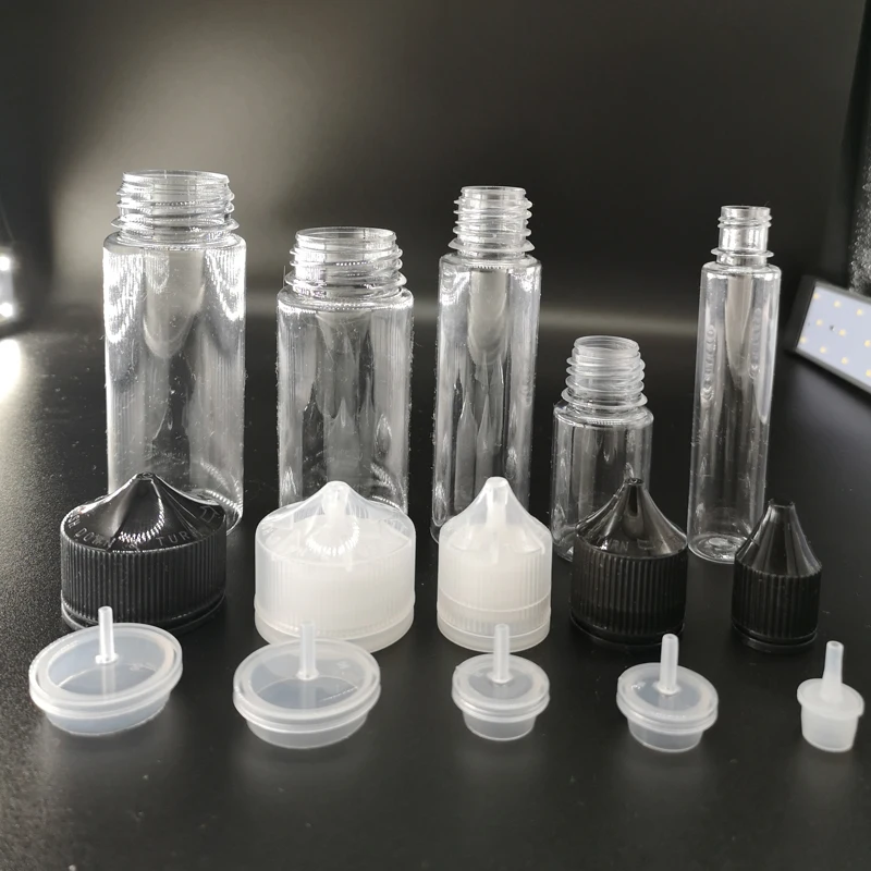 5Pcs 10ml-120ml Öl Füllung Flasche Praktische Spitzen Kunststoff PET Tropfflaschen Kunststoff Leere Flasche Squeezable behälter Image