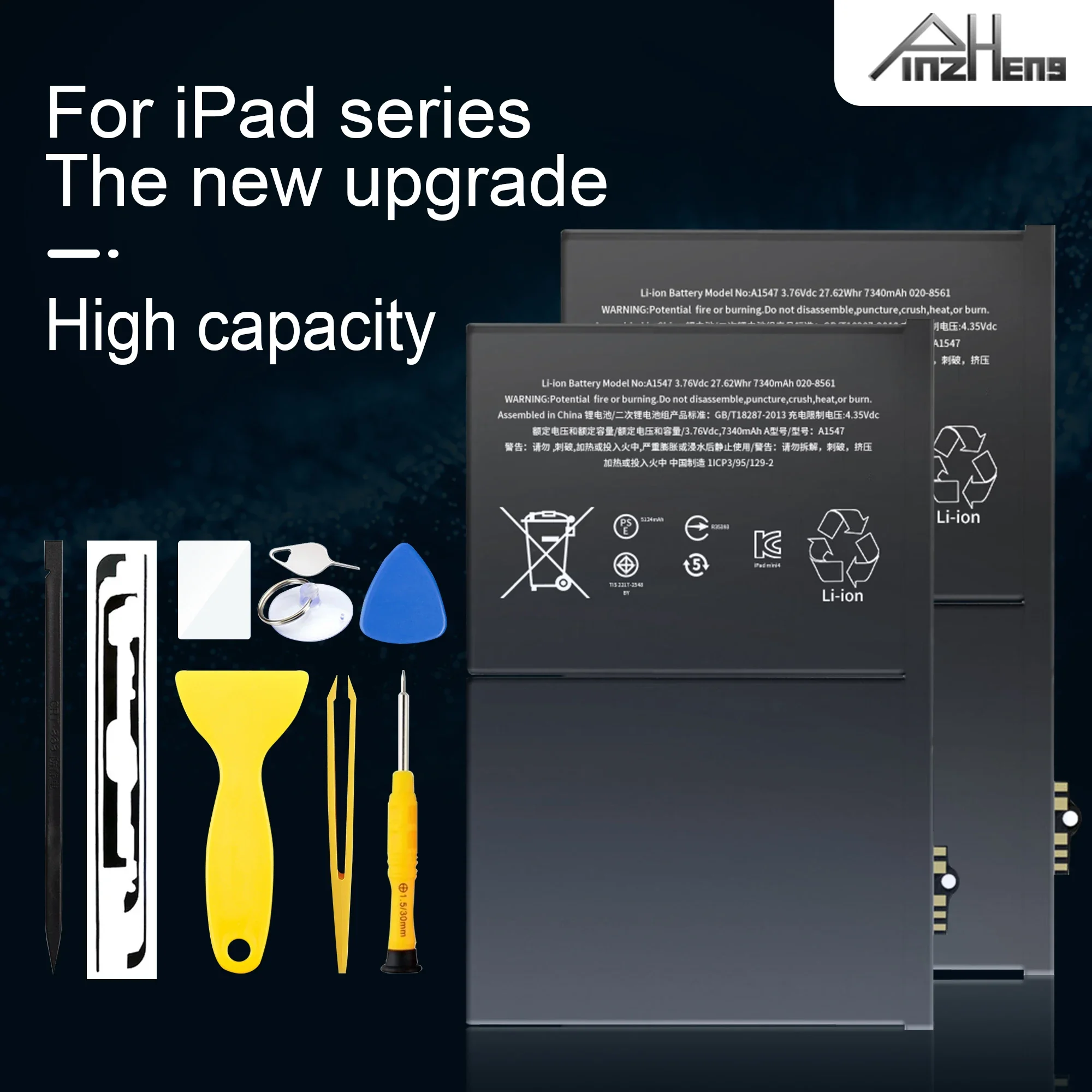 PINZHENG Tablet Batterie Für iPad 5 6 Air A1484 Für iPad Air2 A1474 A1475 A1893 10,2 Mini 2 3 4 5 Pro 9,7 10,5 11 12,9 Batterie Image
