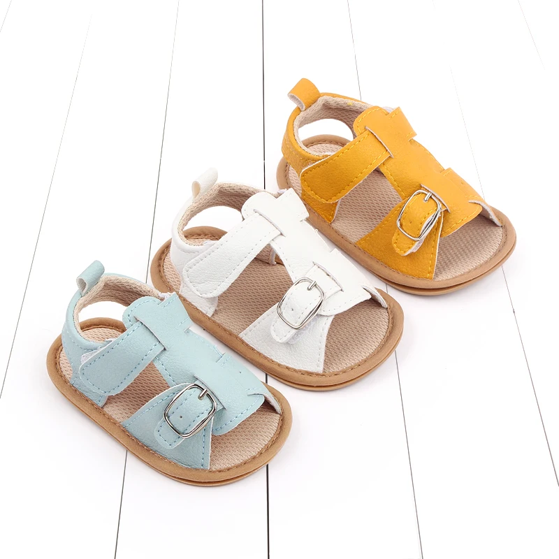 Baby Sommers andale für Kleinkind 0-1 Jahre lässig rutsch fest weich pu hochwertige lässige Winters chuhe Outdoor Sommerschuhe d2796 Image
