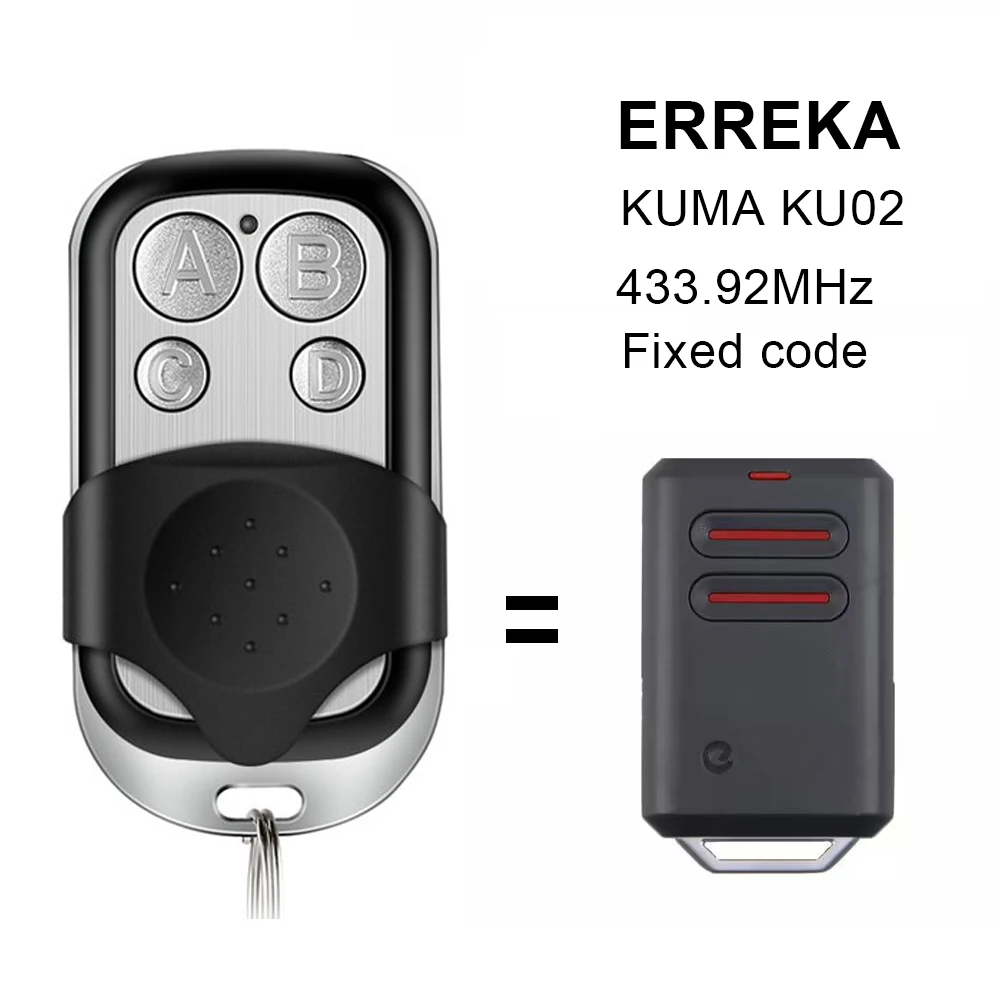 Erreka kuma ku02 433,92 mhz fernbedienung für garagentor Image