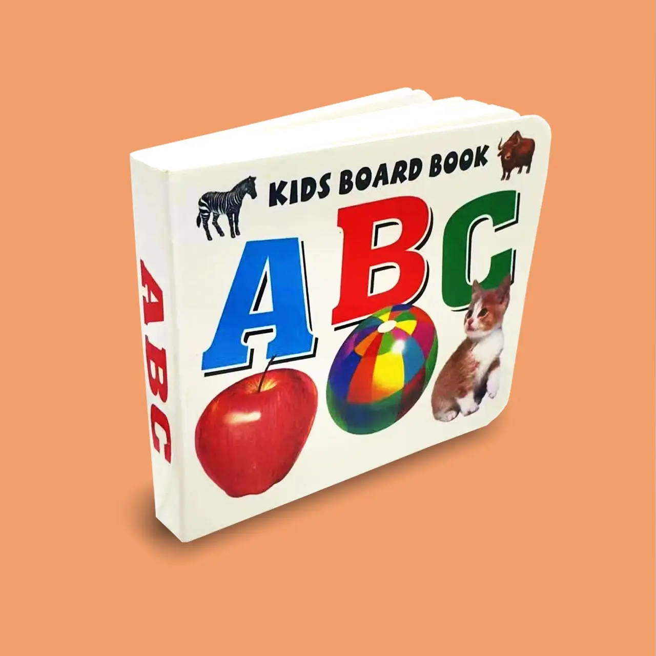 1 lustiges und einfaches Englisch-Alphabet-Lernkartenbuch – Verbessert den Wortschatz und die Lesefähigkeit, frühkindliches Lernen Image