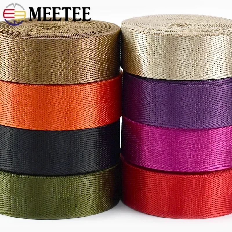 5M 1mm 20-38mm Nylonband Band Fischgrätenmuster Gurtband Gürtel Rucksackgurt DIY Tasche Bindung Stoff Nähzubehör Image