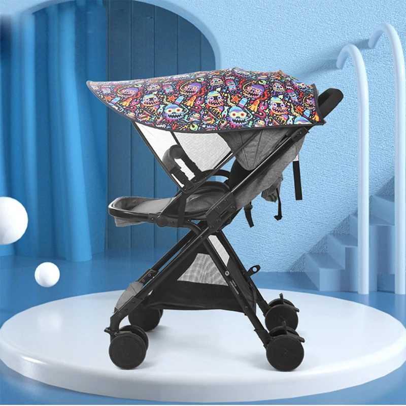 Universeller Sonnenschutz für Kinderwagen, Sonnenschutz für Kinderwagen, verlängerter Sonnenschirm, Babyschirm, UV-beständiges Vordach Image