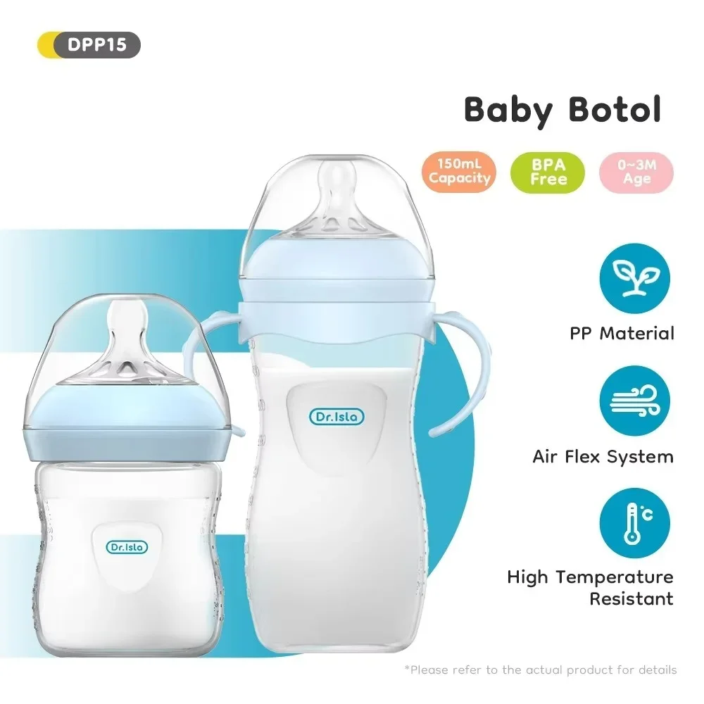 Baby PP Flasche 150/240/330ML Neugeborenen-Babyflasche mit Griff Milchflasche Babyflaschen für Neugeborene Fütterungszubehör BPA-frei Image