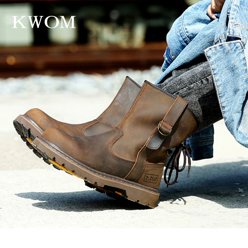 Kowm Wanderschuhe Frauen wasserdichte Outdoor-Stiefel Jagd schuhe taktische Schuhe Wüste Männer Knöchel Turnschuhe Leder High Top Stiefel