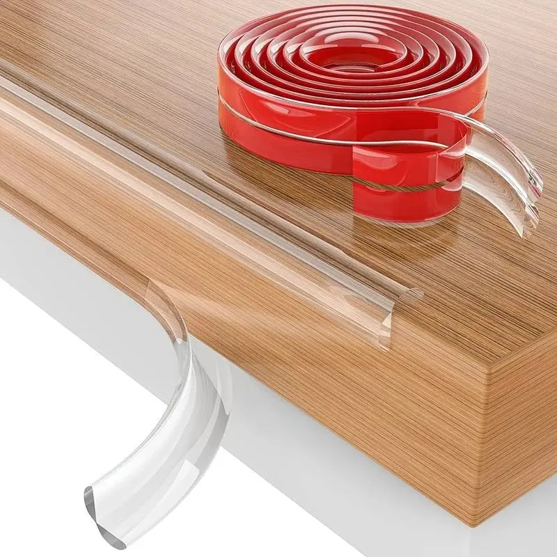 2M transparente Stoßstangenleiste Couchtisch Eckenschutzpolster Transparente Eckkantenschutz für den Haushalt Image