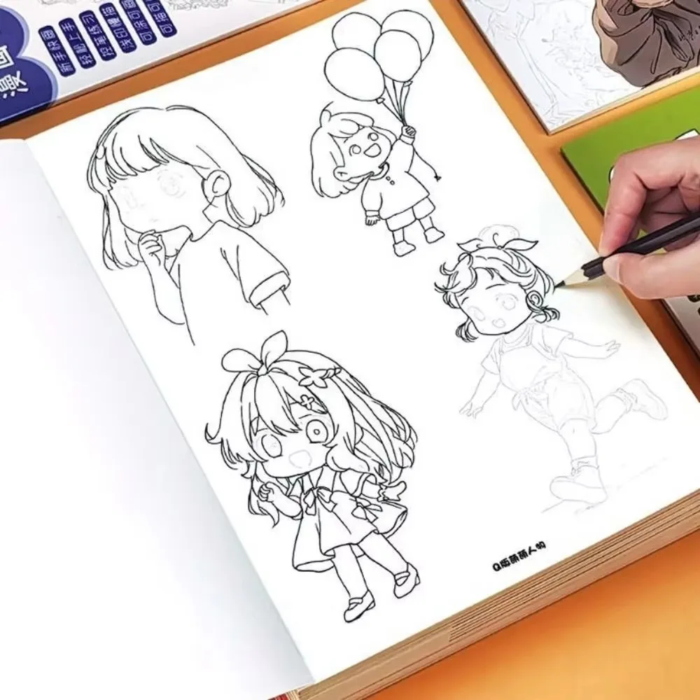 Neue Anime Zeichnung Kopie Bücher Cartoon Charakter Kopie Comics Tutorial Bücher Malerei Übung Buch Hand Gezeichnete Buch Geschenke Image