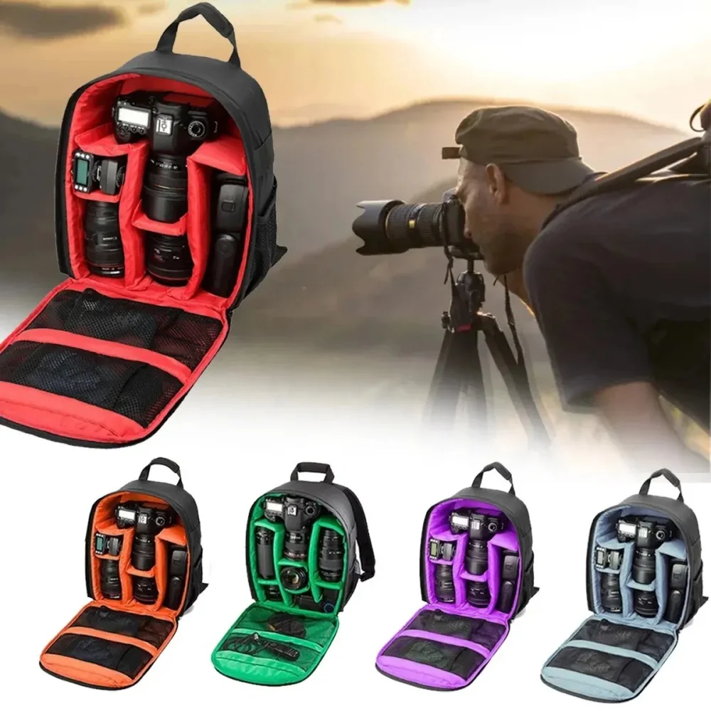 JINNUOLANG Wasserdichte Kamera Rucksack Foto Digitale Taschen Für Canon Nikon Sony Xiaomi iPad DSLR Tragbare Reise Stativ Objektiv Tasche Image
