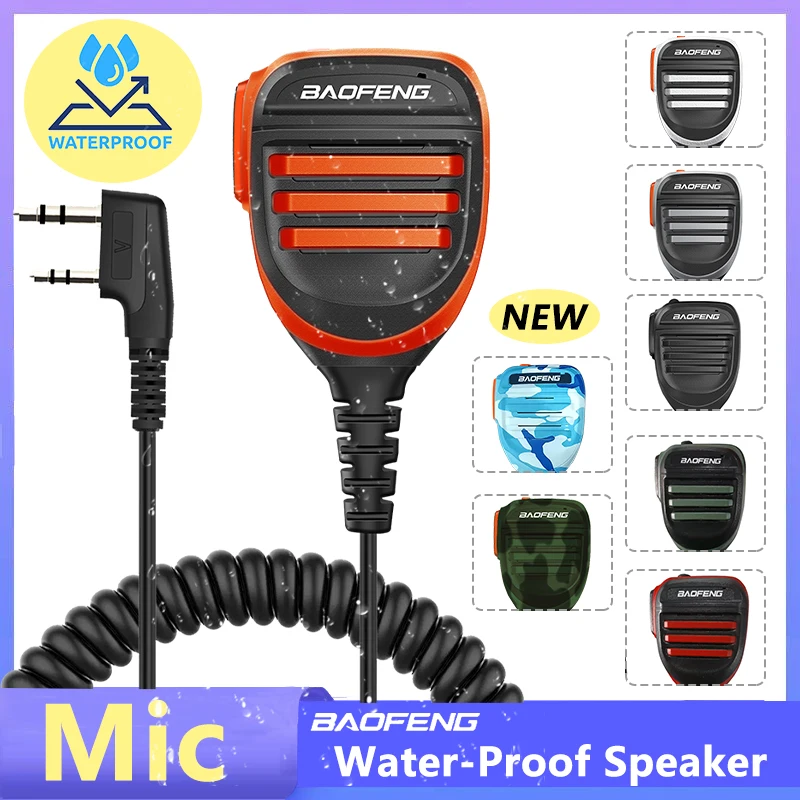 Baofeng Walkie-Talkie-Lautsprechermikrofon, wasserdichtes PTT-Mikrofon für UV5R UV-16 Pro UV-13 Plus Zwei-Wege-Radio QuanSheng UV-K5(8) UV-K6 Image