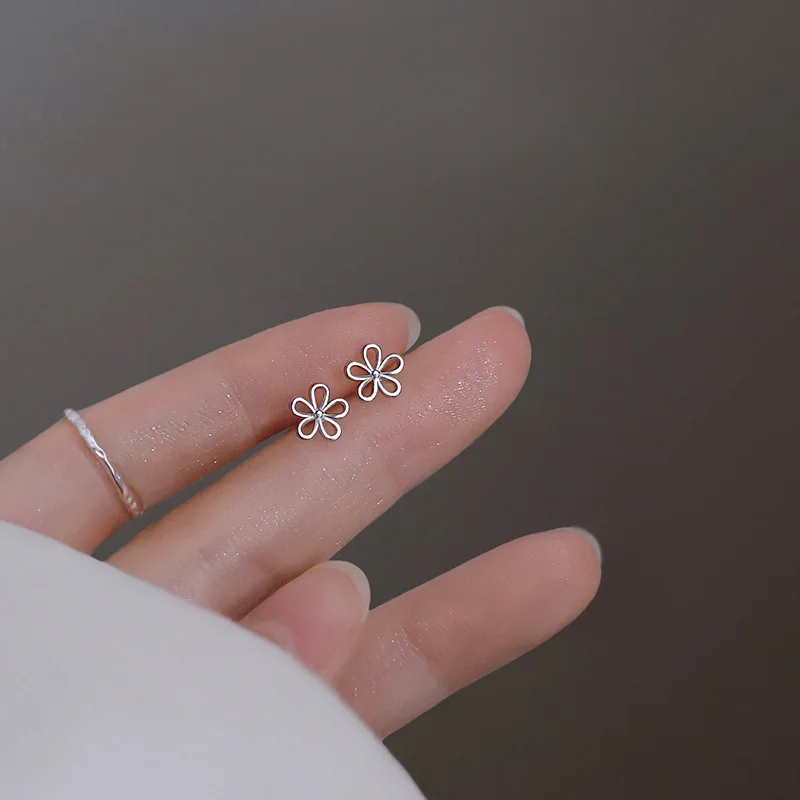 REETI Blumen-Ohrstecker aus 925er-Sterlingsilber für Damen, eleganter Hochzeitsschmuck, pendientes mujer moda