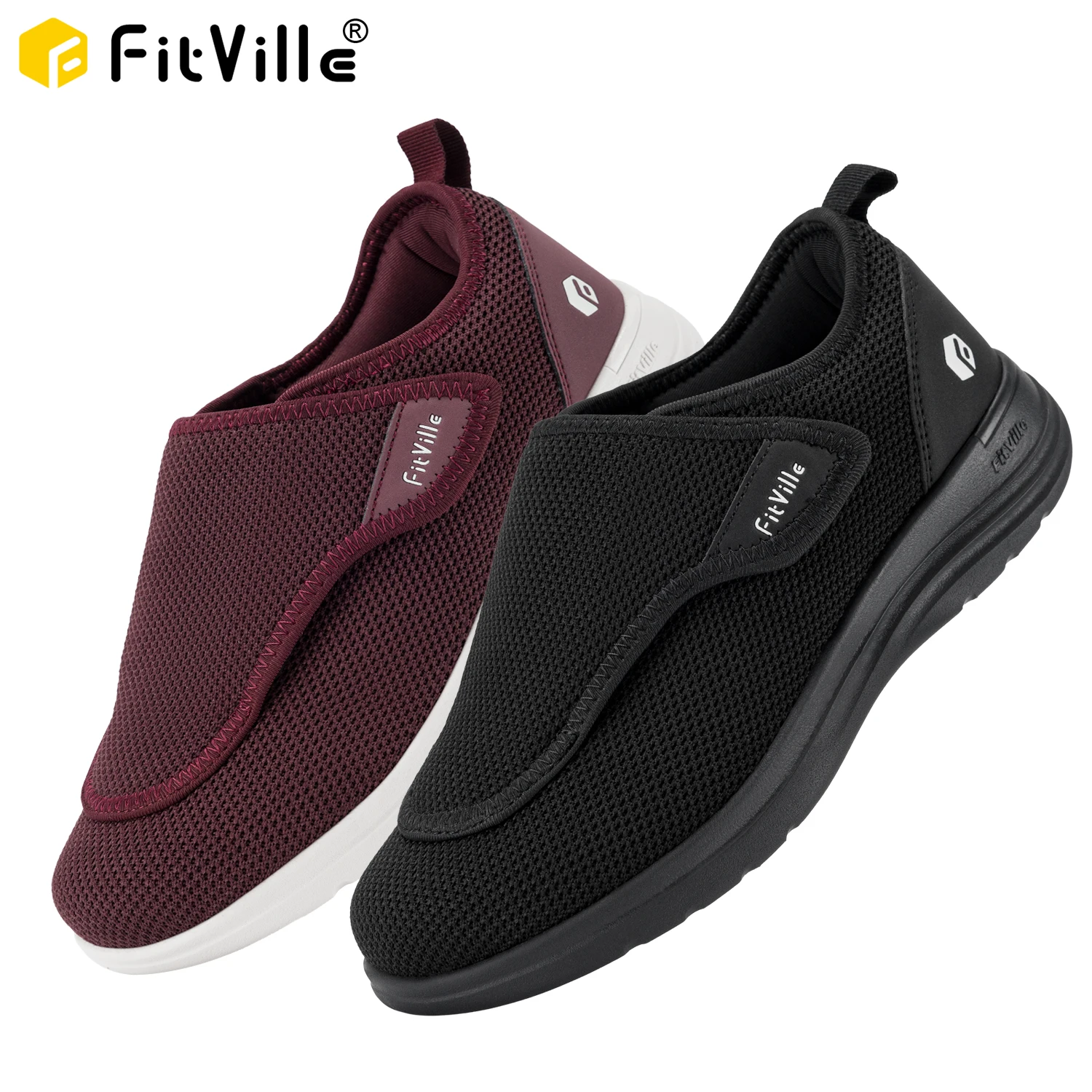 Fit ville Damenschuhe breite Breite Diabetikers chuhe gehen lässig atmungsaktiv für geschwollene Füße ältere Fuß schmerz linderung Neuropathie