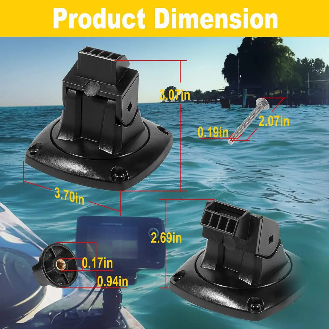 für QRB-5 Mark Hook Elite 3 4 5 3x 4x 5x Lowrance Montagehalterung 000-10027-001 Image