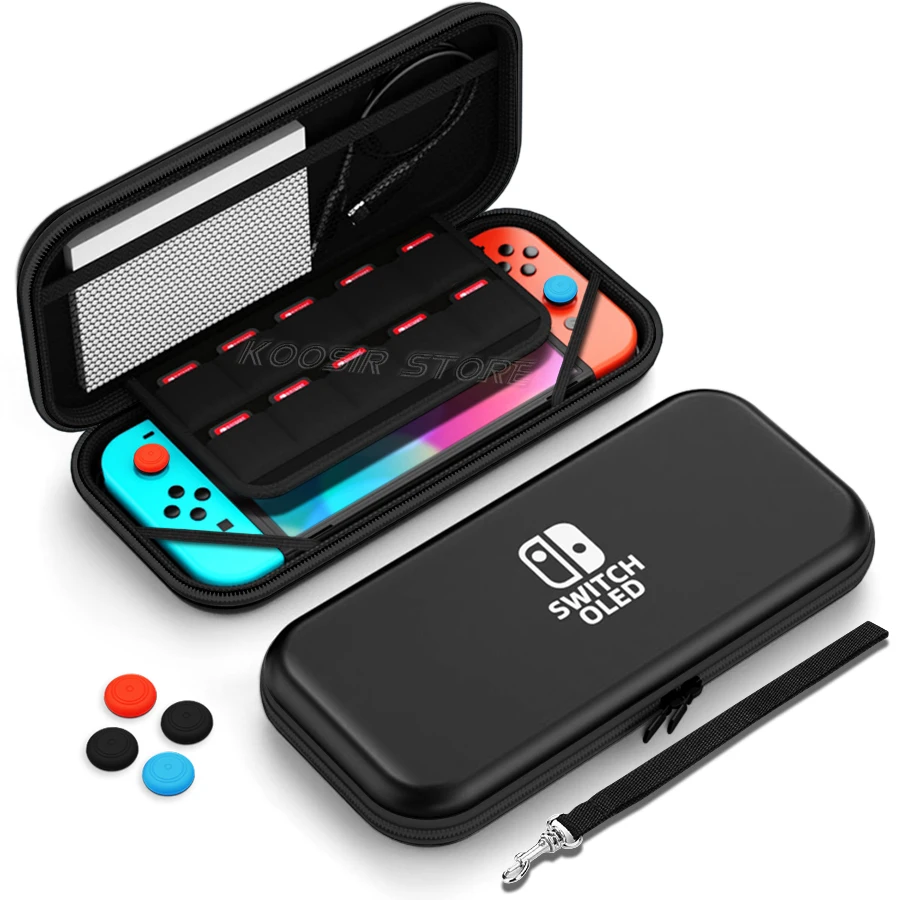 Nintendo Switch/Oled Eva Trage tasche Schutzhülle Handheld Aufbewahrung tasche für Nintendo Switch Oled Konsolen spiel zubehör Image