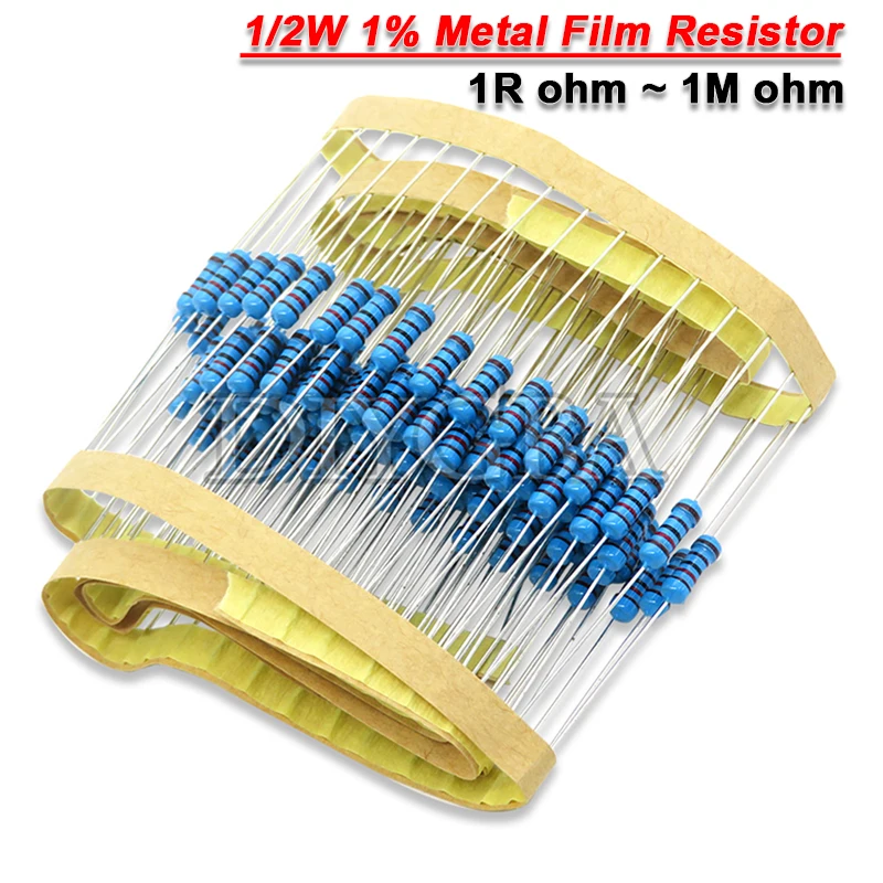 50 Stück 1/2w 0r-2,2 m 1% Metall film widerstand 0,5 w 0 2,2 10 2,2 4,7 470 1k k k 10k k k 1m ohm Image