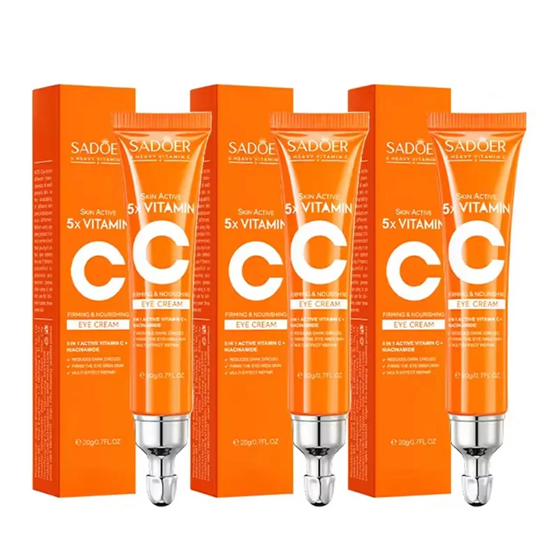 SADOER Vitamin C Augencreme Anti Augenringe Augenbeutelentferner Feuchtigkeitsspendende, aufhellende, straffende Hautpflegeprodukte für die Augen Image