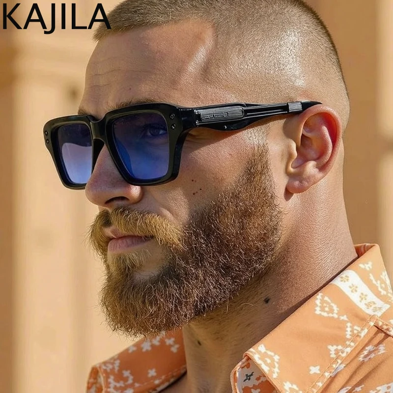 Retro Polarisierte Quadratische Punk Sonnenbrille Männer 2026 Luxus Marke Designer Klassische Fahren Schild Sonnenbrille für Männliche Shades UV400 Image