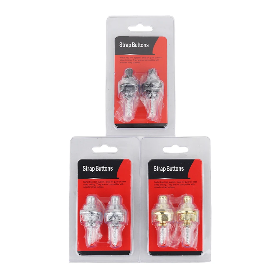 2 Teile/satz Gitarre Strap Lock Straplock Straplok Taste für alle Akustische Elektrische Bass Gitarre Strap 3 Farben Image