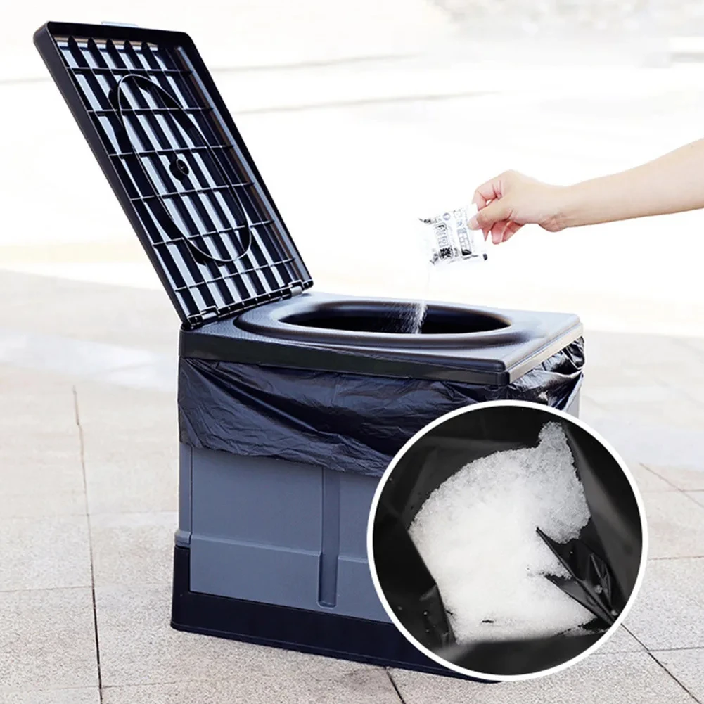 Poo Powder Poo Gel Camping Toilet Chemicals Eco Absorbent Gel Liquid Waste Gelling Desodorierendes Pulver für tragbare Reistoilette Image