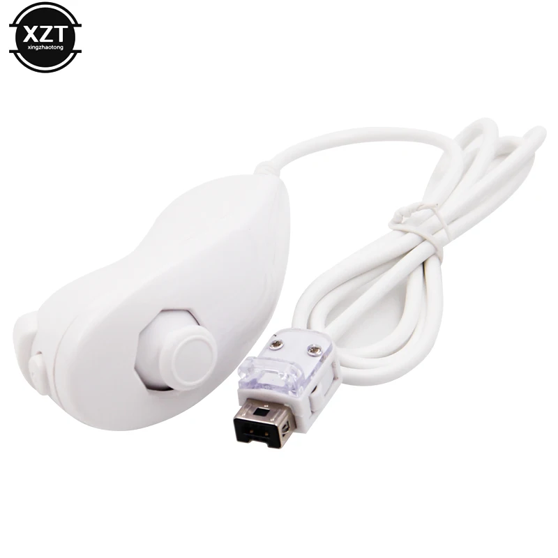 Für Nintendo Wii Spiel Controller 5 farben Nunchuk Hand Gebogene Spiel Griff Controller Nunchuk Für Wii Gamepad Zubehör Image
