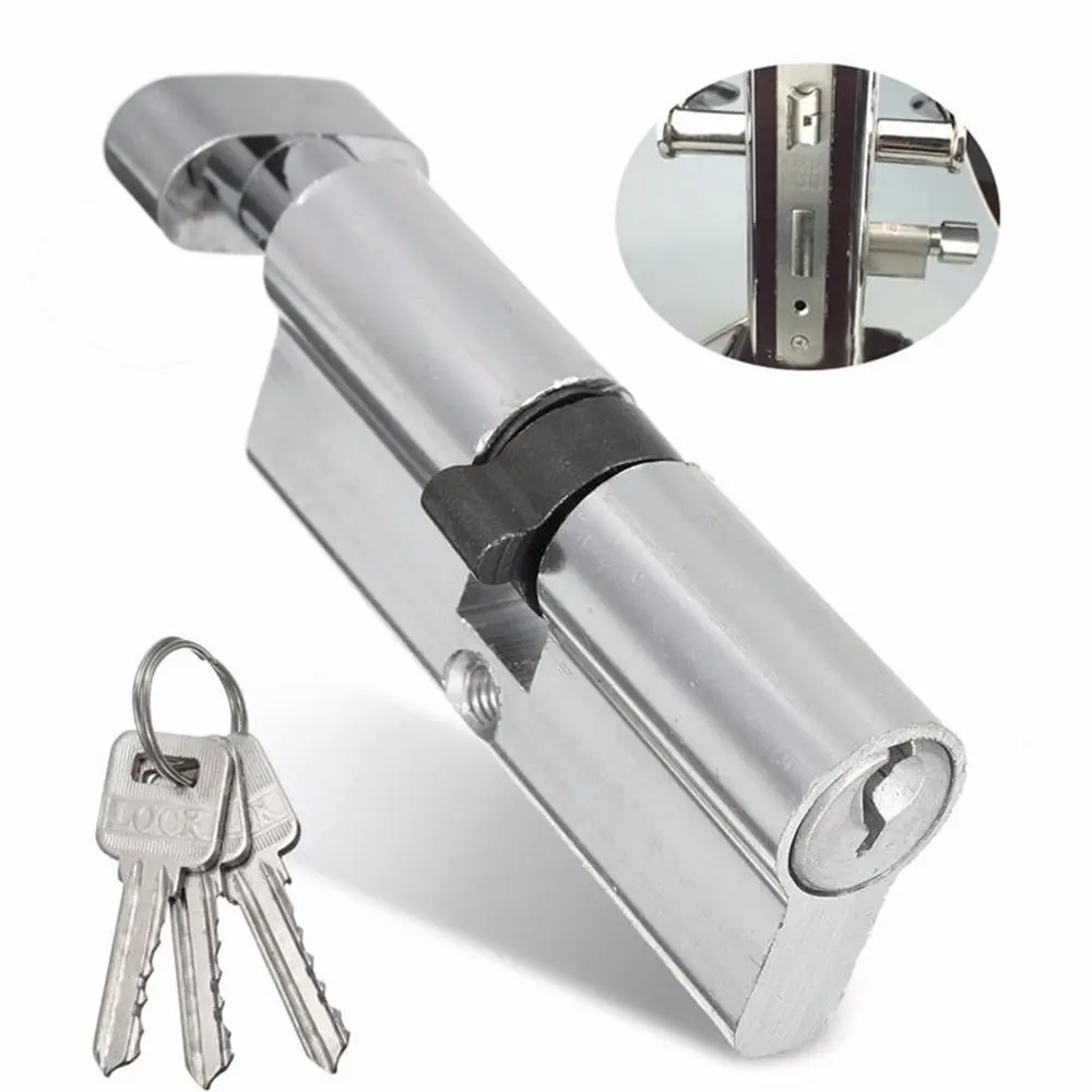 Neue X70 SilverTone Zylinder Hardware Indoor Aluminium Home Security Türschloss Aluminium Indoor Lock Sichere Sicherheit