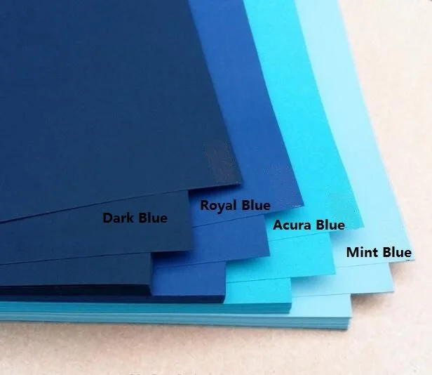 20 Blatt Größe a4 blau matt Karton dickes Papier für Sammelalbum Handwerk Karten herstellung g/m² Dicke