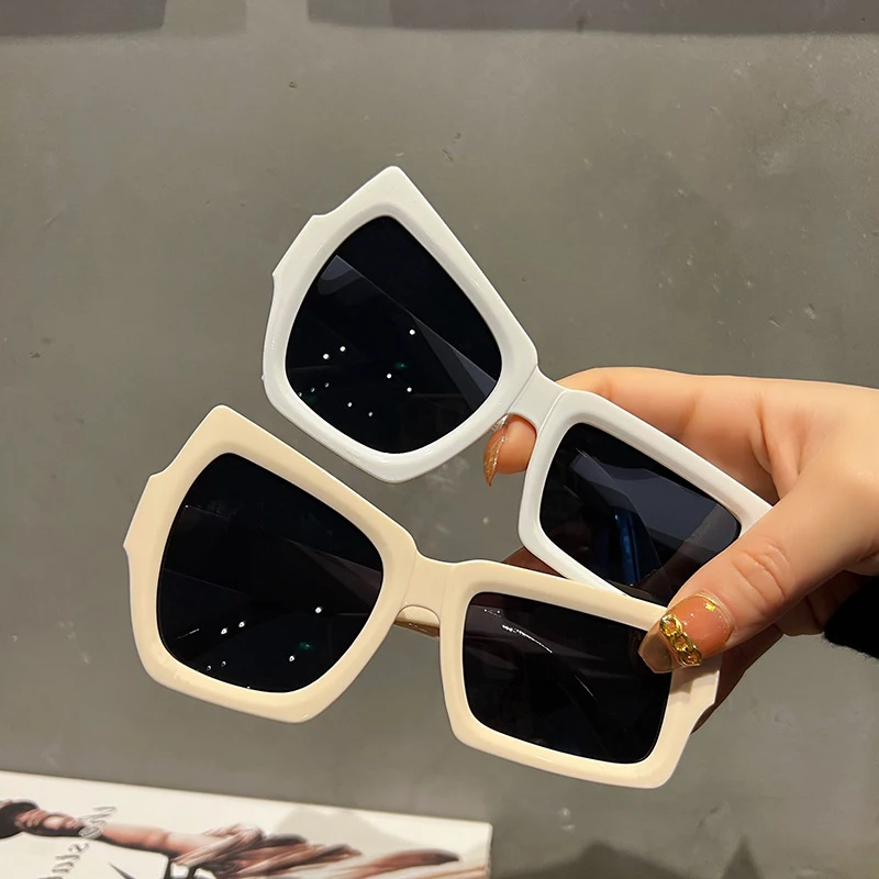 Augenbraue Sonnenbrille Frauen Männer Polygon Vintage Marke Designer Quadrat Sonnenbrille Für Frauen Shades Weibliche Brillen Unisex Gläser Image