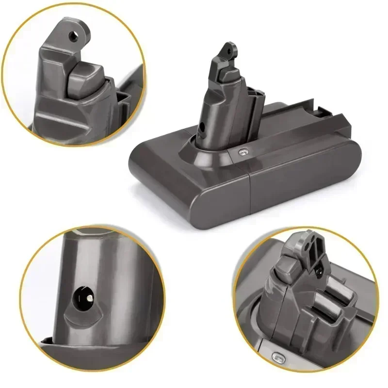 2025 Neueste V6 21,6V 12,8Ah für Dyson Staubsauger Wiederaufladbare Lithium-Batterie DC58 DC59 DC61 DC62 SV09 SV07 SV03 SV04 SV06 SV05 Image