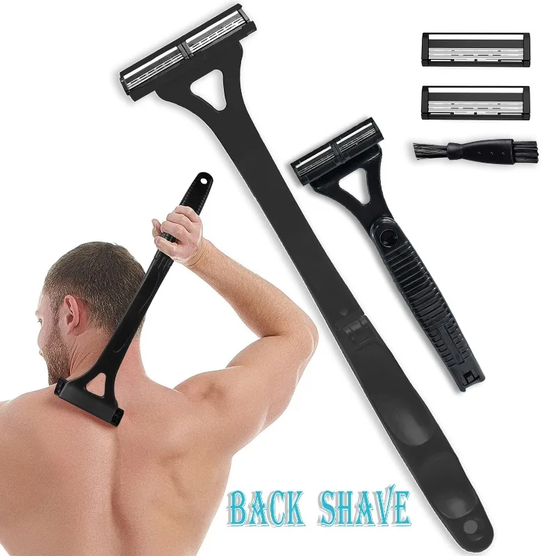 1PC Männer Triple Klinge Manuelle Zurück Maschine Haar Rasierer Sicherheit Lange Griff Faltbare Trimmer Körper Bein Griff Entfernung Rasieren rasierer Image