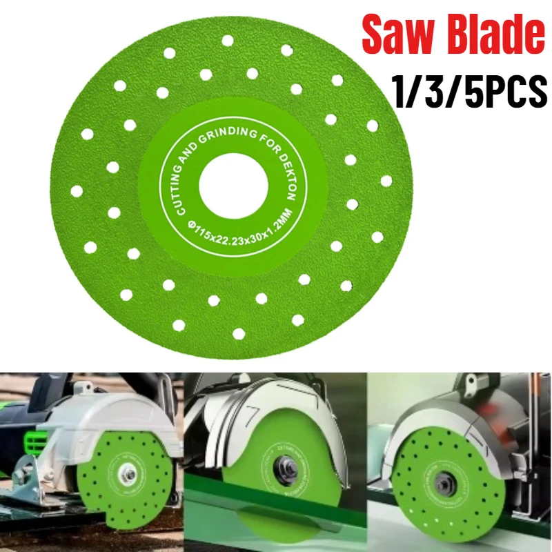 1/3/5PCS 115MM Vakuum Gelötete Ultra-Dünne Multi-Pore Flache Schleif Blatt Disc für Porzellan Keramik Fliesen Diamant Sägeblatt Image